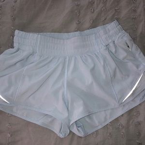 Lululemon light blue size 6 hotty hot shorts!